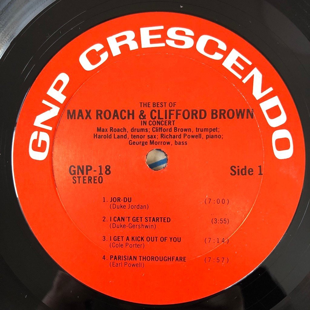 LP / THE BEST OF MAX ROACH AND CLIFFORD BROWN / マックス・ローチ＆クリフォード・ブラウン / US盤 GNP S18 30211_画像3