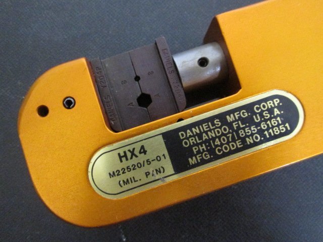 C042■DMC DANIELS MFG CORO HX4 ダイス付替式圧着工具 // M22520/5-09 Y204P // 超美品 2