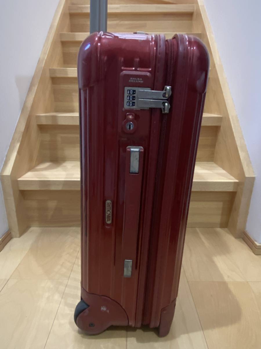 RIMOWA SALSA DELUXE リモワ サルサデラックス スーツケース 機内持ち込みサイズ レッド系 853.52_画像3