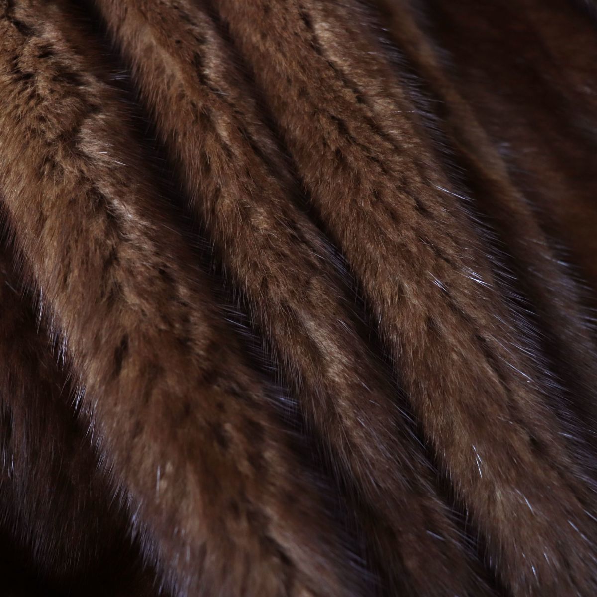 極美品☆EMBA エンバ MINK ミンク 本毛皮ロングコート ブラウン M 毛質