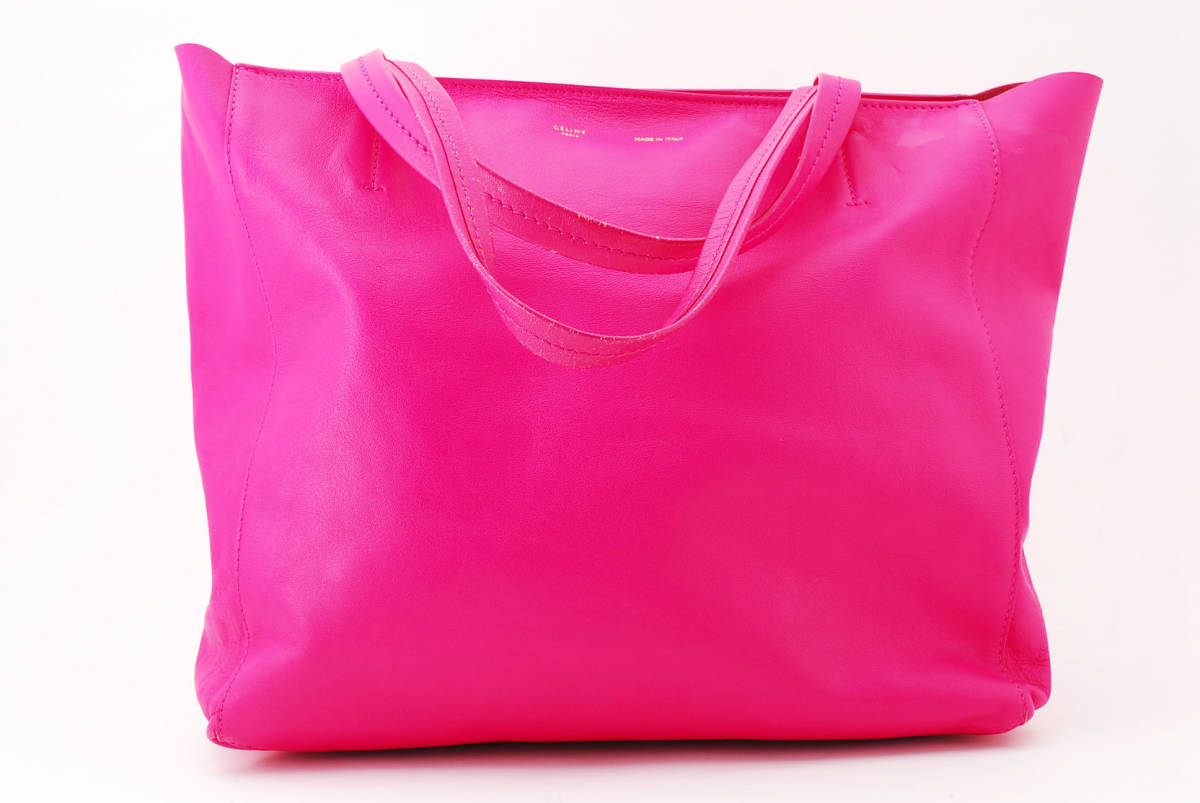 1円 CELINE セリーヌ レザー ホリゾンタルカバ トートバッグ スモール