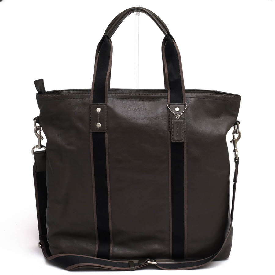 COACH コーチ トートバッグ F70560 Heritage Web Leather Utility Tote ヘリテージ ウェブレザー ユーティリティトート カーフ 牛革 A4サ