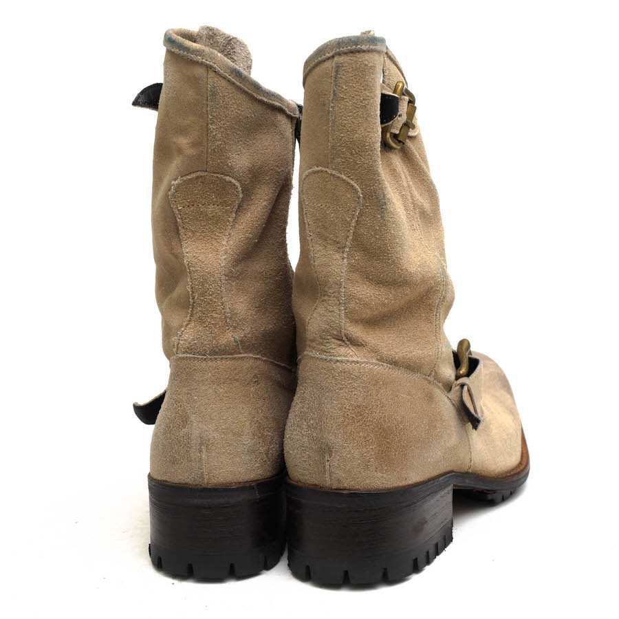 alfredoBANNISTER Alfredo Bannister engineer boots 5271005067 телячья кожа боковой Zip Vintage обработка 