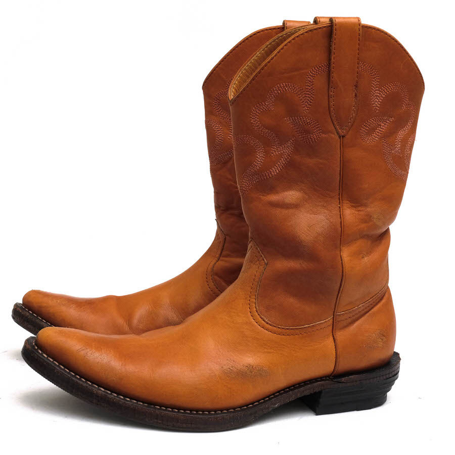 NUMBER (N)INE Number Nine western boots 03-NF00T011 Cart period 03SS cow leather scratch processing Vintage processing 