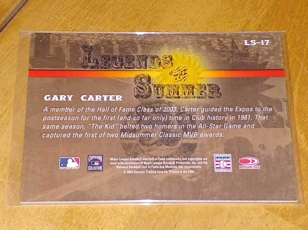 2003 Donruss Signature Series Legends of the Summer Gary Carter Auto  ゲーリー・カーター レジェンドの画像2