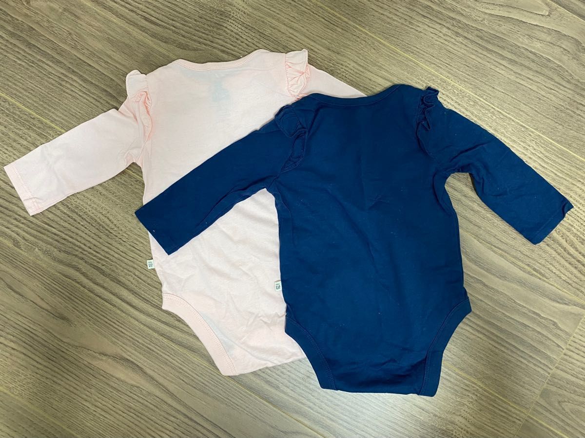 半袖ロンパース 長袖ロンパース ボディスーツ 肌着　gap 70cm フリル　ベビー服　2枚セット 値下げ