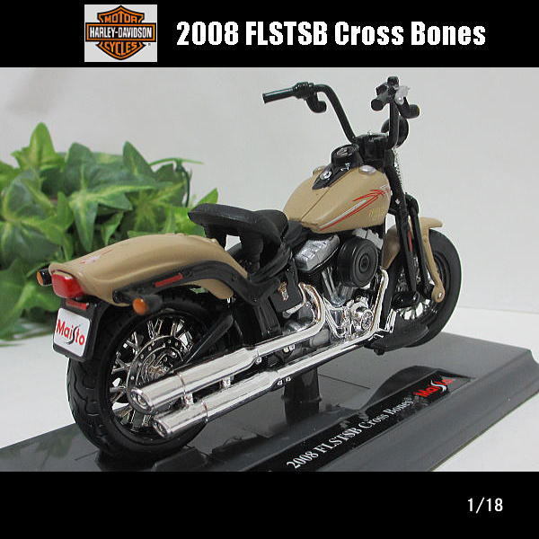 1/18 Harley Davidson /2008 FLSTSB Cross Bones( beige )/MAISTO/ Maisto / bike 