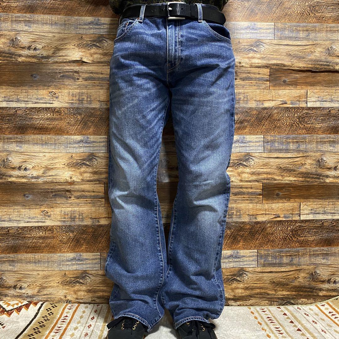 Levi's levis リーバイス 517 w33 ブーツカット デニム ジーンズ ジーパン Gパン フレアデニム 青 ブルー 古着 フレアパンツ