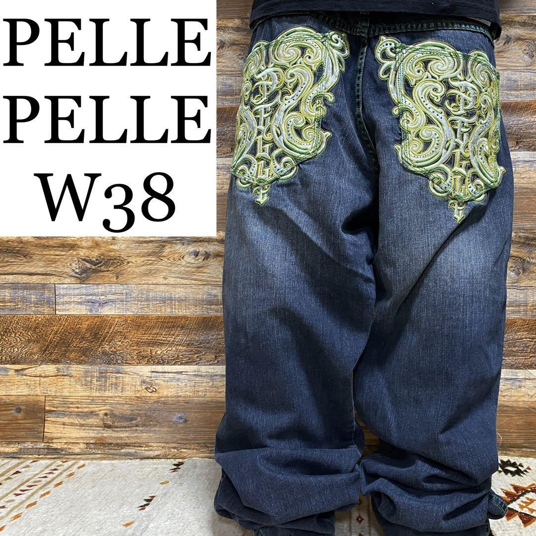 なポケット PELLE PELLE - ペレペレデニムジーンズストリートバギーパンツジーパンオーバーサイズ古着w36の モデル