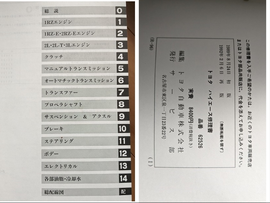 ハイエース　(100型系)　修理書＋配線図集＋新型車解説書　計5冊　HIACE　古本・即決・送料無料　管理№ 508７_画像5