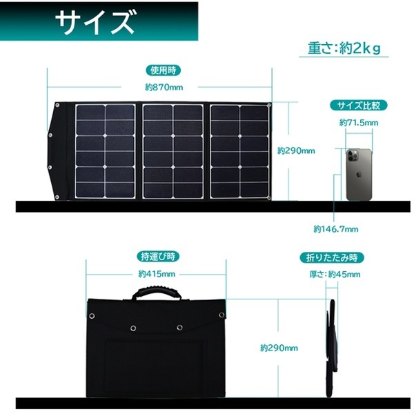 【大自工業】ソーラーパネル充電器 60W MP-4_画像4