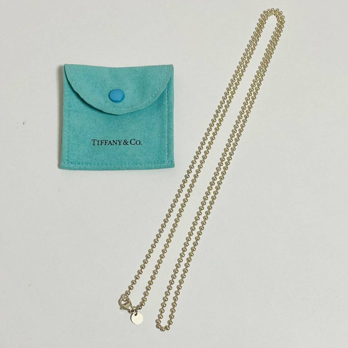 【中古品】TIFFANY & Co. ティファニー ボールチェーン シルバーネックレス SV925 約86cm