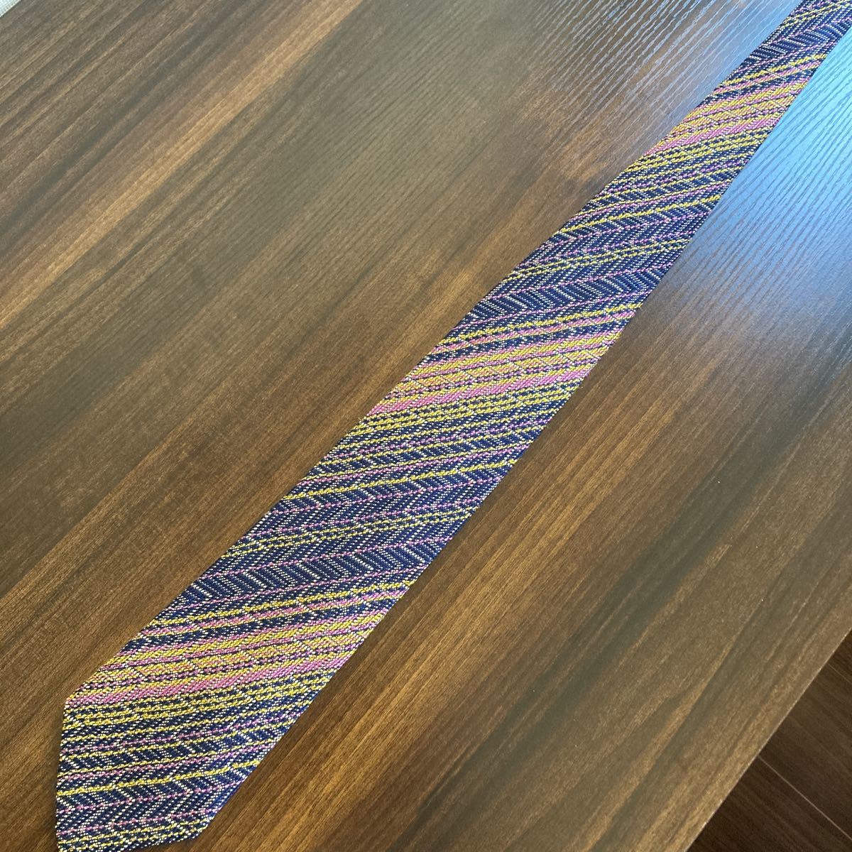 MISSONI Missoni necktie navy colorful Rainbow 