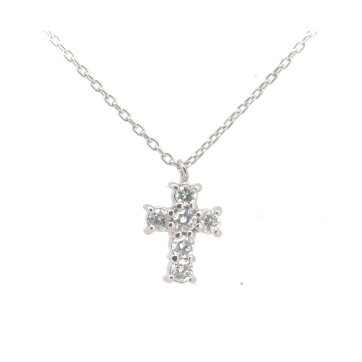  Vendome Aoyama бриллиант Cross колье 0.18ct PT900/PT850( платина ) ломбард лот 