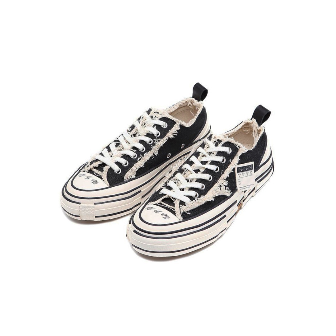 新品 XVESSEL 001 LOW SNEAKER ヴェセル ローカット スニーカー ブラック サイズ39(25cm)