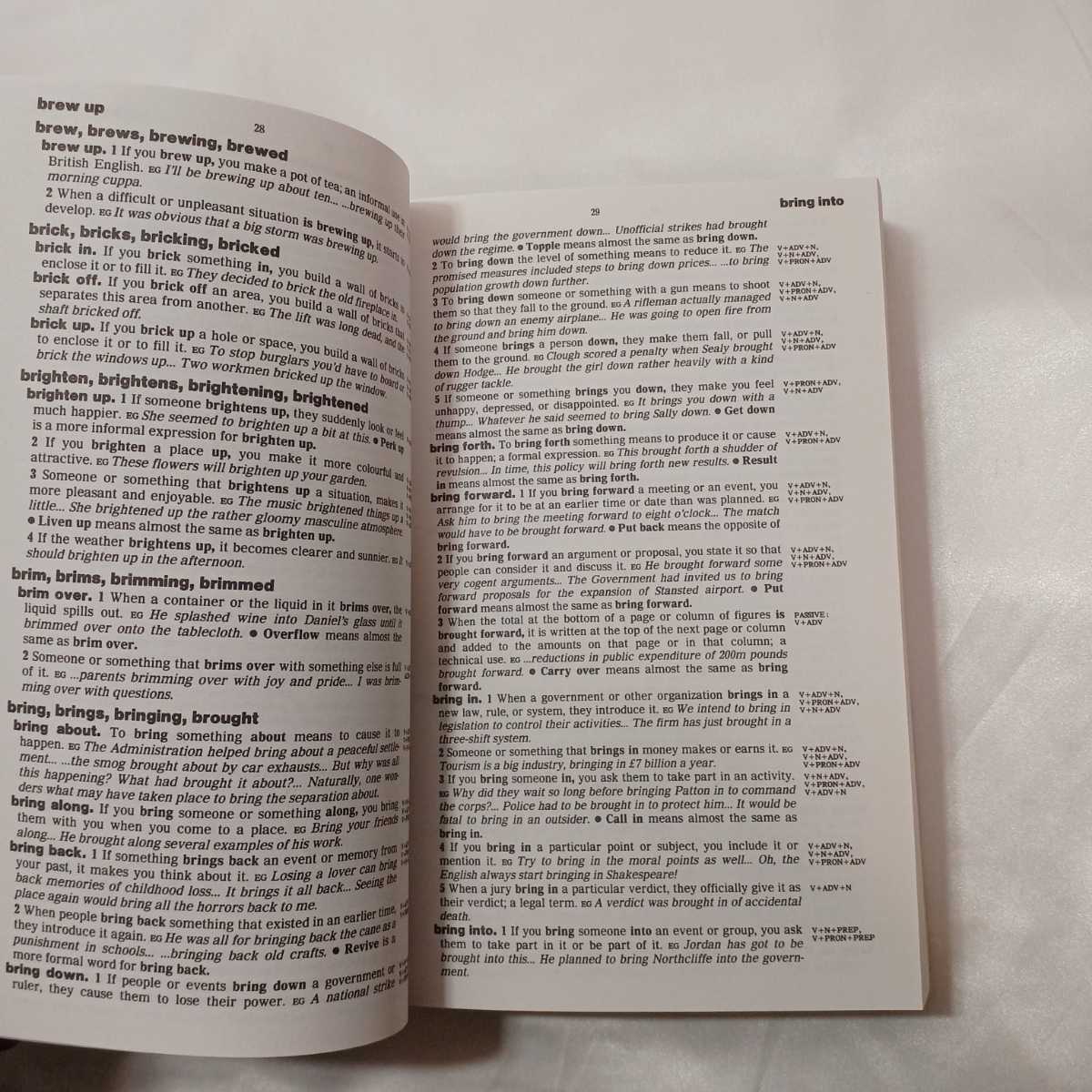 zaa-422♪Collins Cobuild Dictionary of Phrasal Ve 句動詞辞典 Helping learners with real English New Ed Edicin （1989発売）_画像5