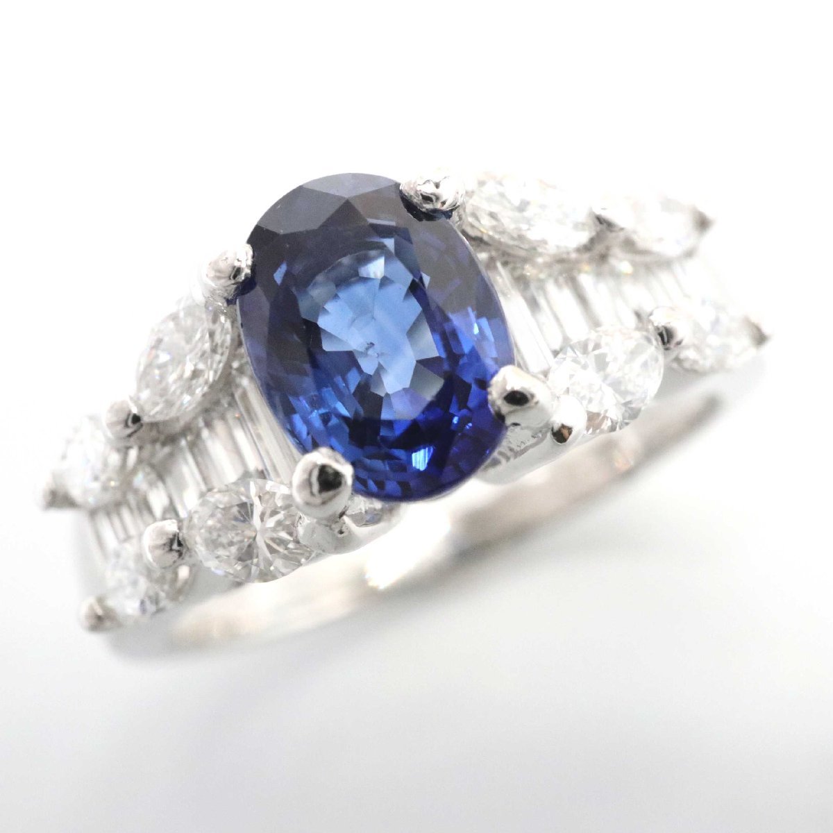 開店記念セール! 【DJ】PT900 サファイア1.27ct/ダイヤモンド0.85ct