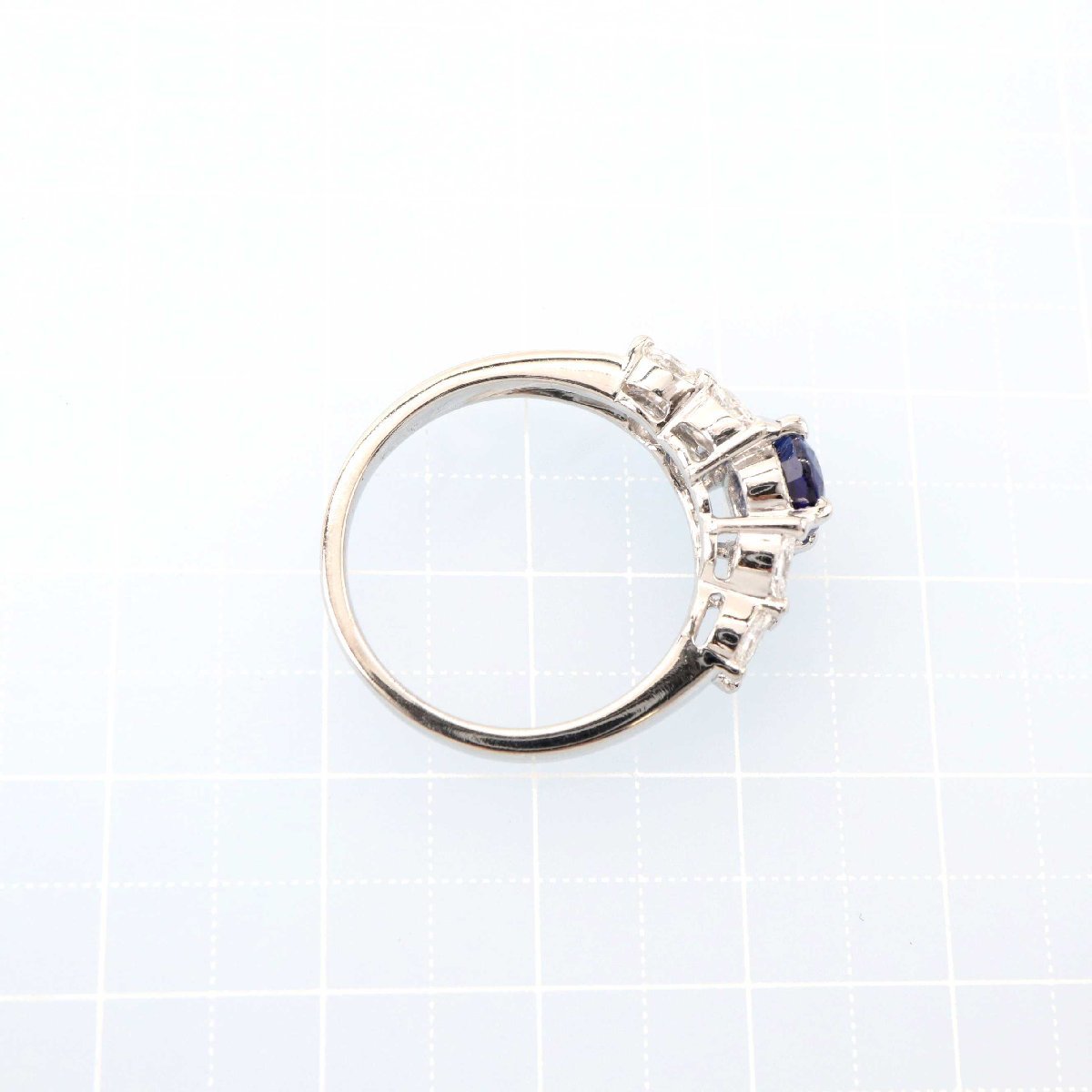 DJ】PT900 サファイア1.27ct/ダイヤモンド0.85ct リング 約12.5号 指輪