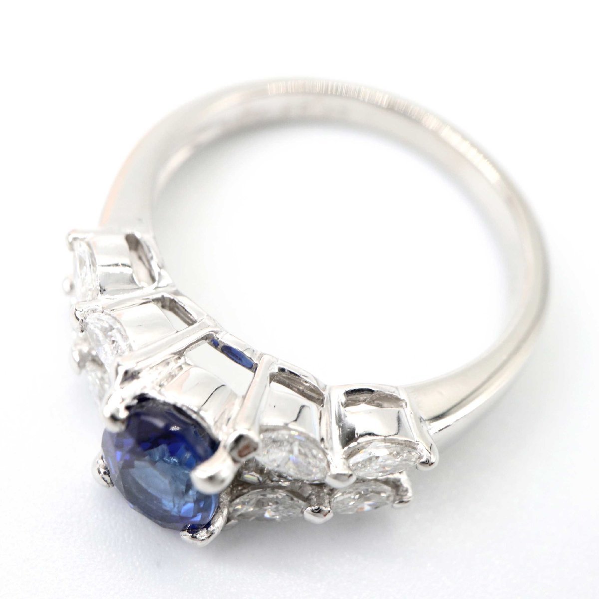 DJ】PT900 サファイア1.27ct/ダイヤモンド0.85ct リング 約12.5号 指輪