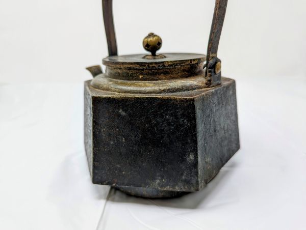 ■鉄瓶 鉄器 鉄瓶 煎茶道具 茶道具 急須 水注 湯沸 まとめ2点 総重量3.2kg_画像8