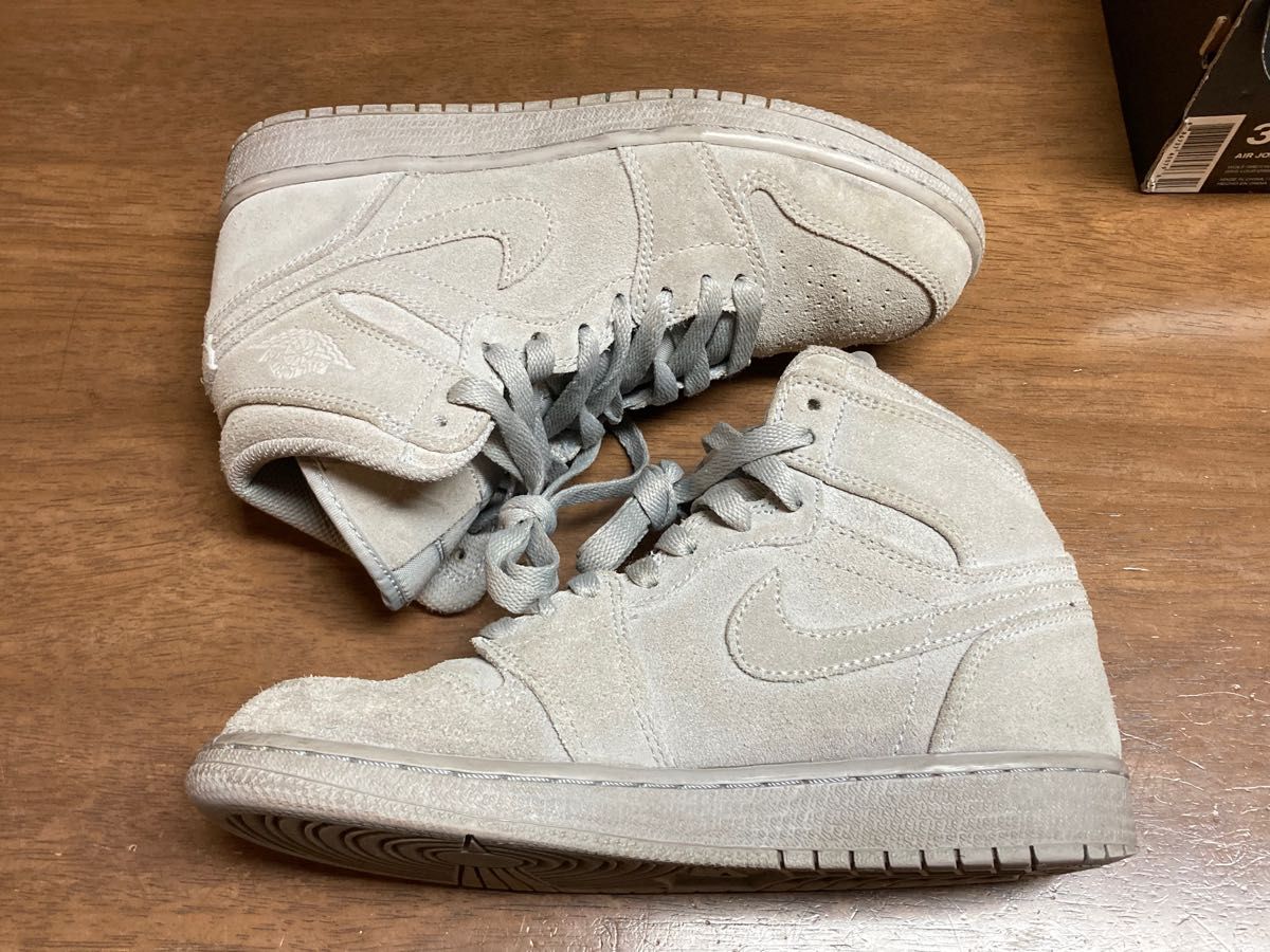 希少！NIKE air jordan1 retro high BG 22.5cm wolf grey AJ1 エアジョーダン