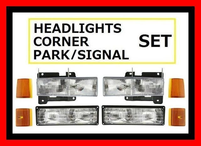 [ immediate payment / Chevrolet for / original type /8 point set ]88-99y C/K Suburban Tahoe C-1500 head light & park signal & corner light lamp OE