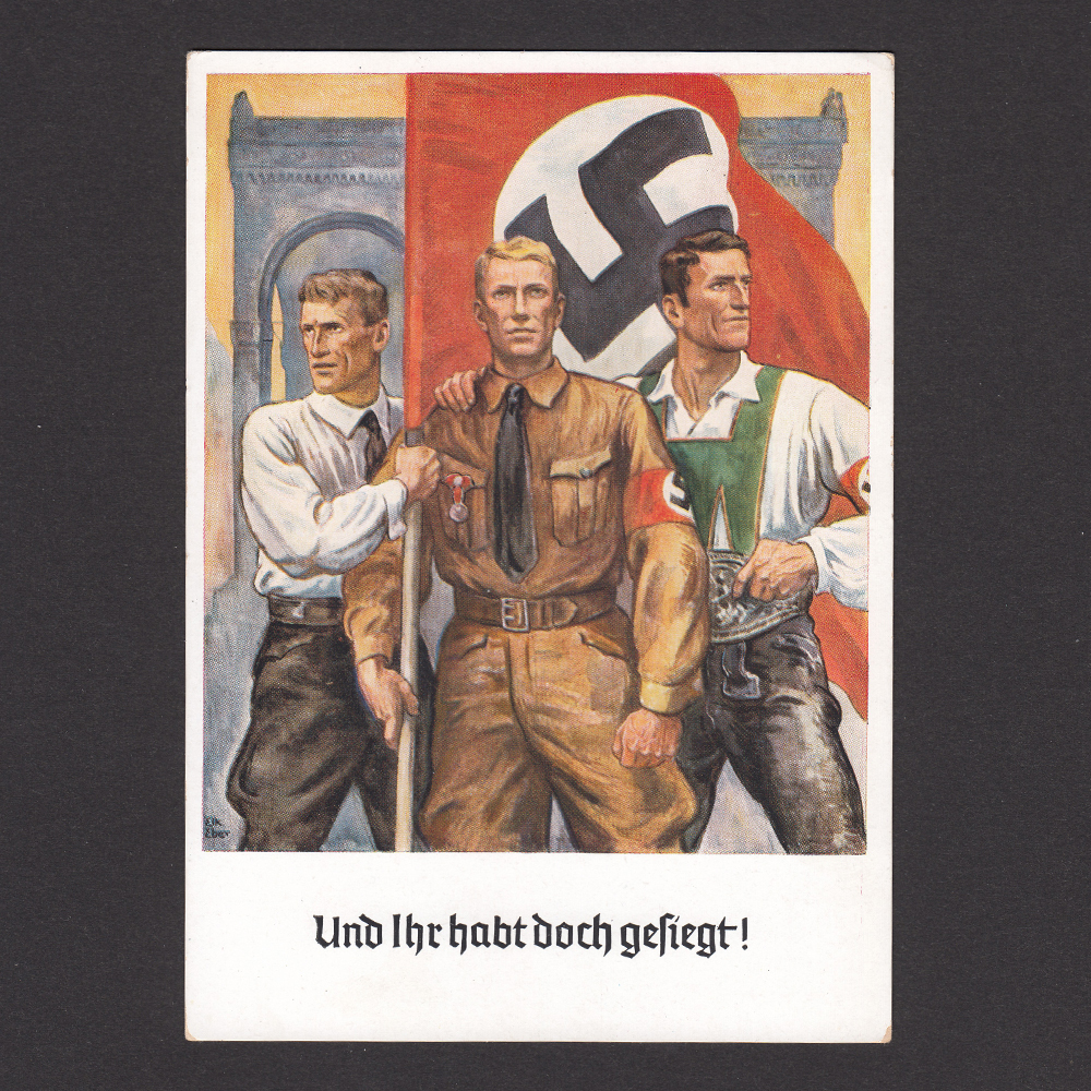 【ナチスドイツ】1938年 MUNCHEN 使用済みポストカード (2iTkzpYmC9)