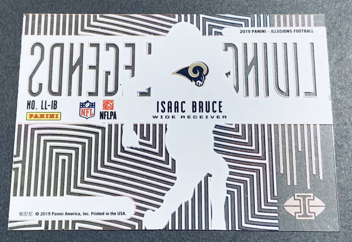 2019 Panini Illusions Football Living Legends Isaac Bruce No.LL-IB Rams NFL ラムズ　カード_画像2