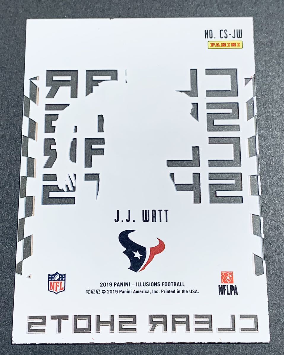 2019 Panini Illusions Football Clear Shots J.J Watt No.CS-JW Texans NFL テキサンズ　カード_画像2