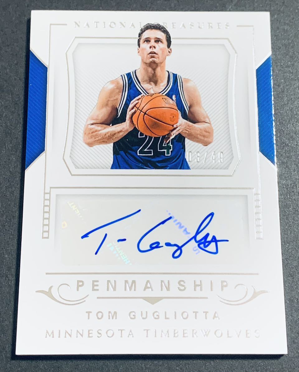 2017-18 Panini National Treasures Penmanship Tom Gugliotta Auto /49 No.PM-TGL Timberwolves NBA ググリオッタ　サイン　49枚限定