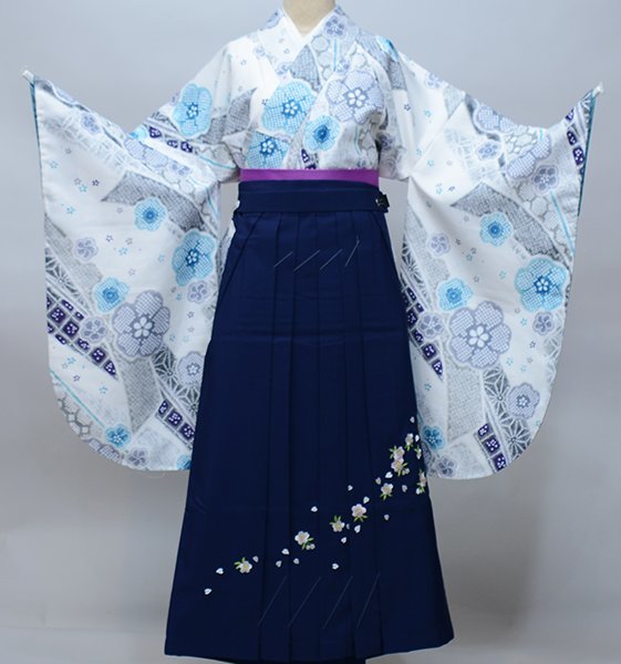  кимоно hakama комплект Junior для . исправление 135cm~150cmbon-ru сезон белый земля hakama цвет модификация возможность церемония окончания новый товар ( АО ) дешево рисовое поле магазин NO38578-02