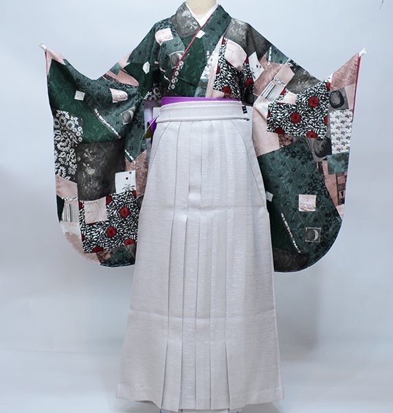  кимоно hakama комплект Junior для . исправление 135cm~150cm Modern Antenna сделано в Японии церемония окончания новый товар ( АО ) дешево рисовое поле магазин NO38574-02