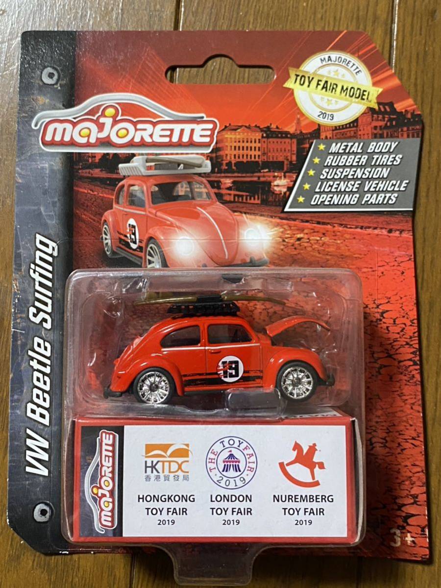 マジョレット 、majorette、2019トイフェア限定品、VW Beetle Surfing、新品_画像1