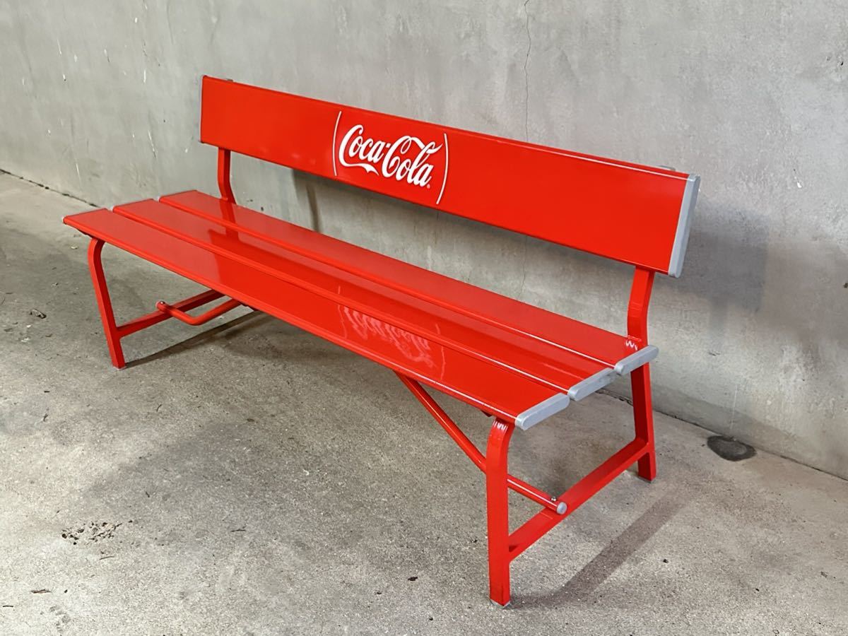コカ・コーラ アルミベンチ Coca Cola 150cm 長椅子 非売品 美品_画像6