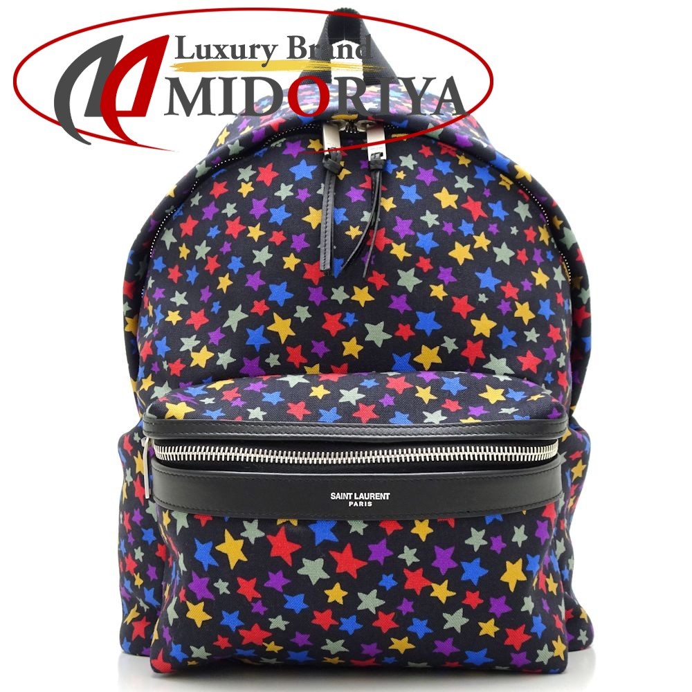  sun rolan Paris SAINT LAURENT PARIS City backpack Mini 508548 rucksack backpack star pattern black multi / 350061[ used ]