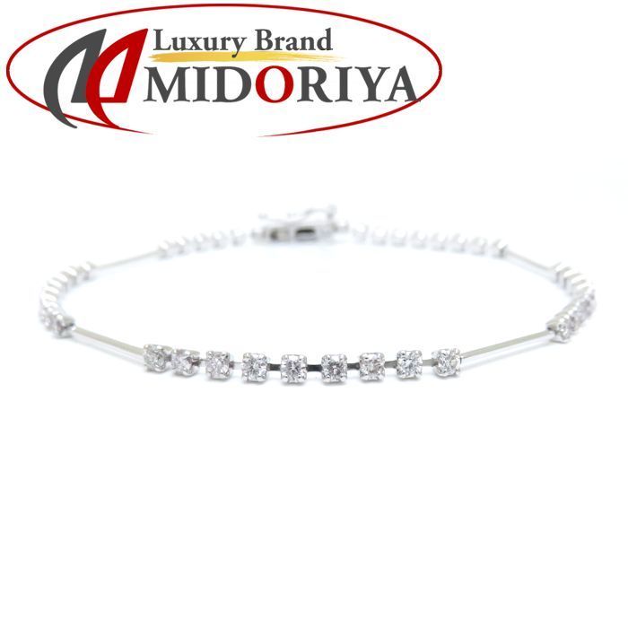 ダイヤモンド ブレスレット ダイヤモンド1.18ct K18WG ホワイト