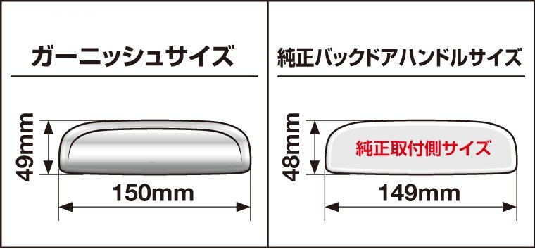 スバル ステラ LA100.110F 2011.5～2014.12 JDM バックドアハンドルガーニッシュ クロームメッキ_画像2