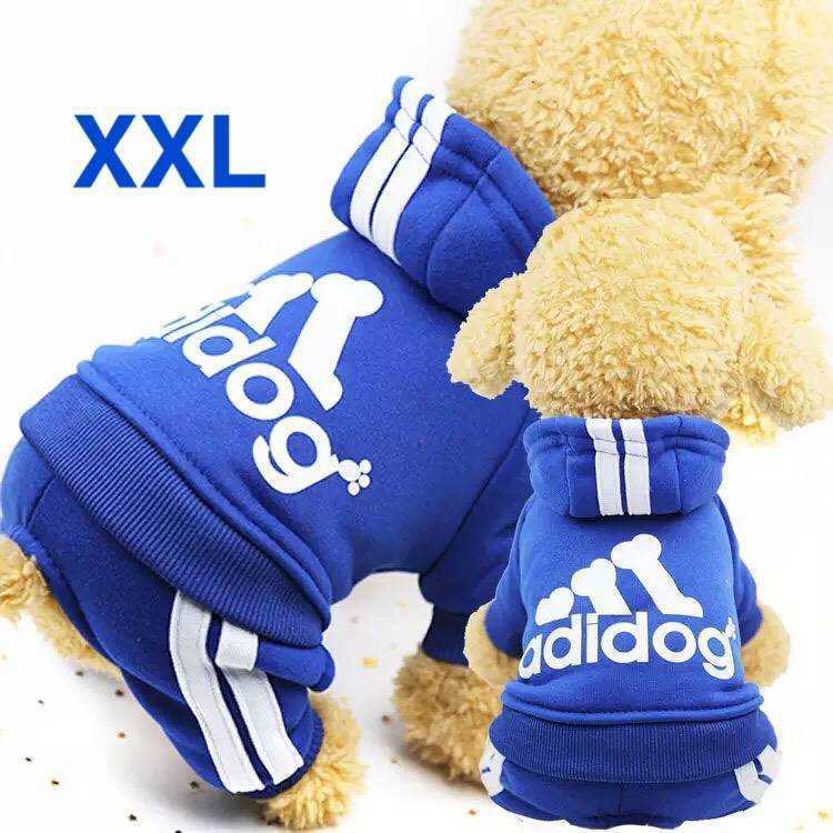 新品未使用☆犬服☆フード付☆adidog☆つなぎパーカー レッドXLサイズ