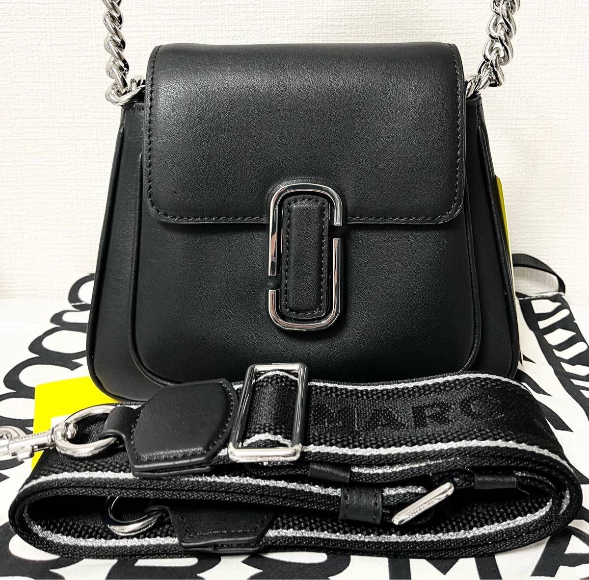 【新品】完売 マークジェイコブス ザ Jマーク ミニ チェーンサッチェルバッグ ブラック MARC JACOBS SATCHEL