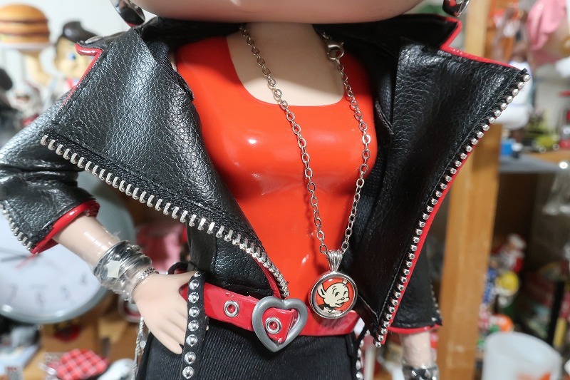爆レア☆絶版☆ベティちゃん Betty Boop バイカー 大サイズ 革 爆レア☆絶版☆ベティちゃん Betty Boop バイカー 大サイズ 革