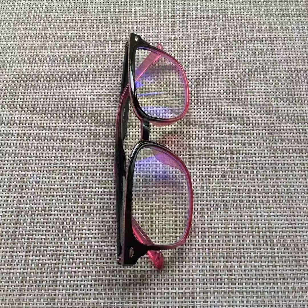 老眼鏡+2.5グラデーションカラー (黑赤） ブルーライトカット - 通販