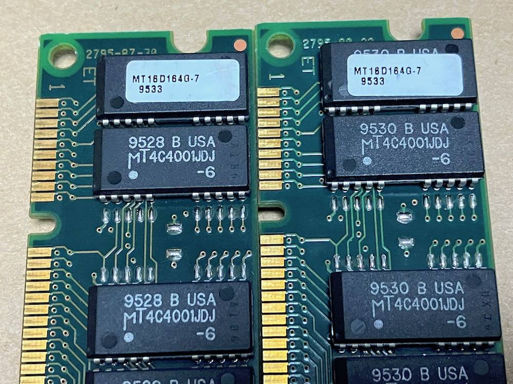 中古メモリー、168pin DIMM、5ボルト、8MB×2枚セット_画像3