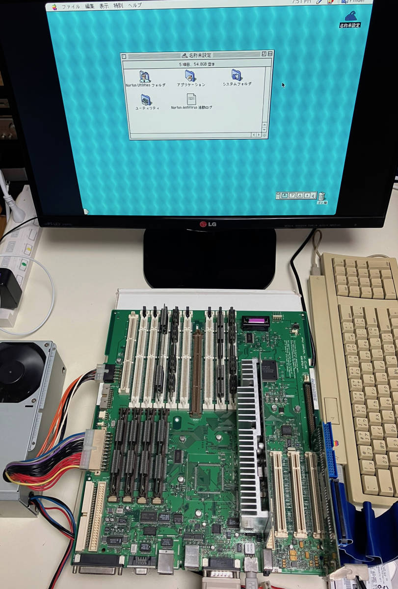 中古メモリー、168pin DIMM、5ボルト、8MB×2枚セット_テスト環境