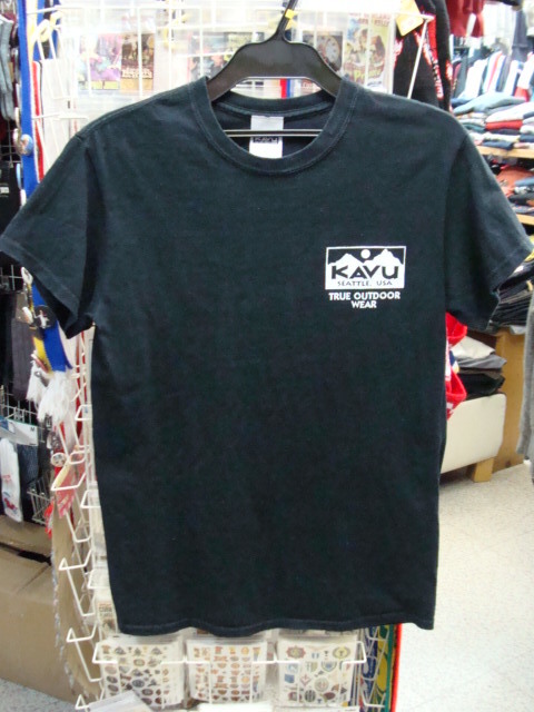 KAVU カブー バックプリント 半袖Tシャツ 黒 (S)【ネコポス可能】_画像3