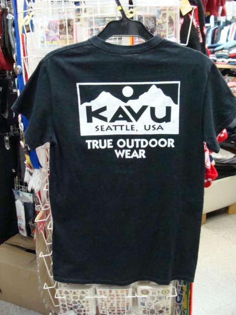 KAVU カブー バックプリント 半袖Tシャツ 黒 (S)【ネコポス可能】_画像2