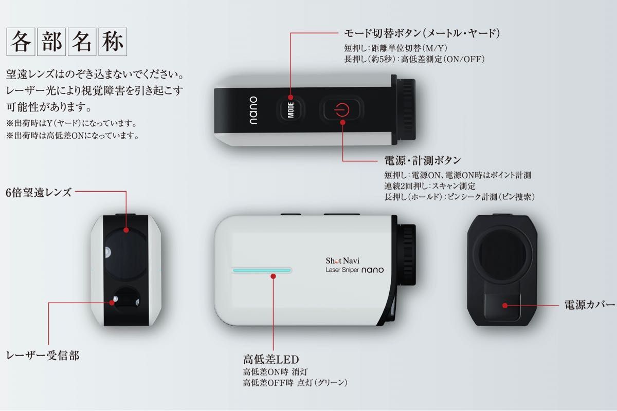 新品未開封】ショットナビ レーザー距離計 レーザースナイパー ナノ