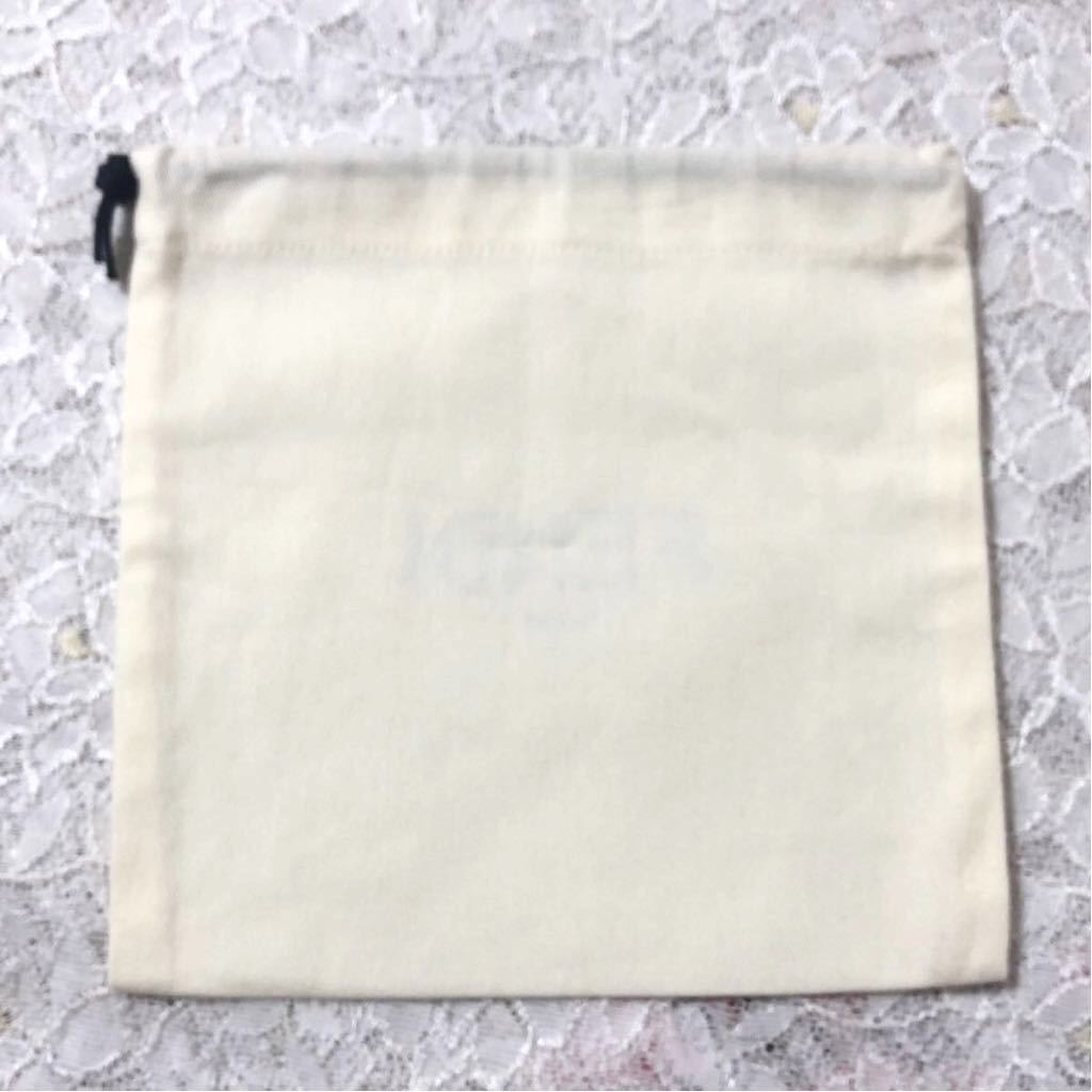フェンディ 「 FENDI 」 小物保存袋（1940）正規品 付属品 現行 内袋 布袋 巾着袋 白系 きなり 20×20cm ベルト用 モンスターチャーム用_画像2