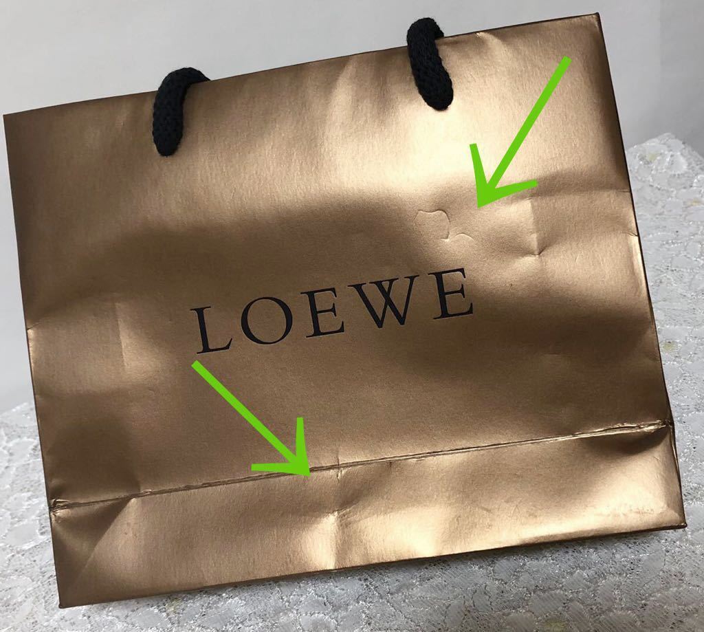 ロエベ「LOEWE」ショッパー 紙袋 ショップ袋 ブランド紙袋 正規品 (1881) 小さめ ブロンズ アクセサリー・小物箱用 折らずに配送_画像8