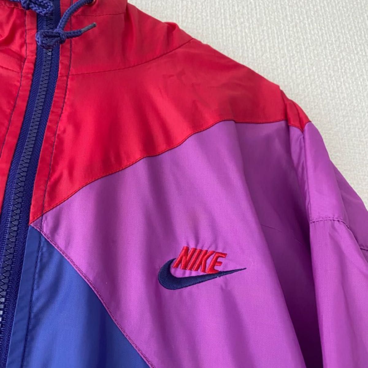 NIKE 80s ナイロンジャケット ハーフジップ 好配色 トラックジャケット