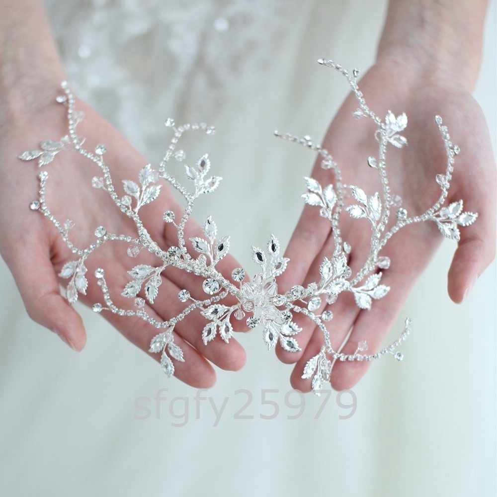 A58☆新品 最高の結婚式に. ヘッドアクセサリー ビジュー ブライダル ウエディング ヘアアクセサリー 髪飾り 結婚式_画像6